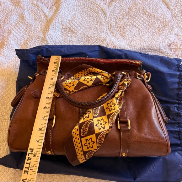 Dooney & Bourke Brown Leather Florentine Satchel Crossbody - Picture 10 of 10